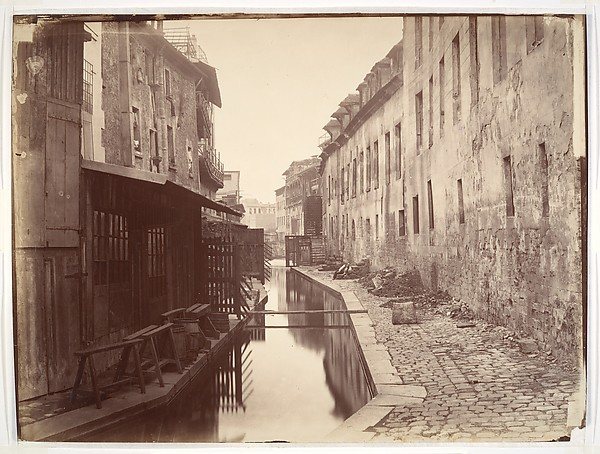La Bièvre, Charles Marville, ca. 1862. The Met, public domain.