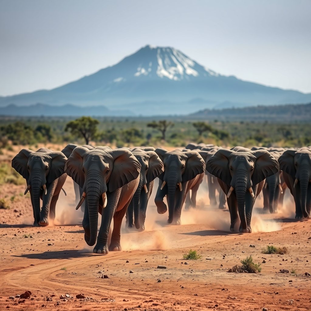 Amboseli, under the mountain.