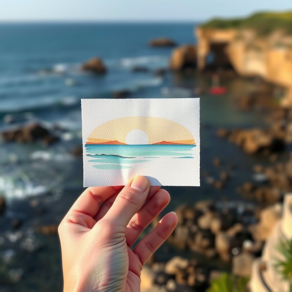 Le motif et sa copie, Étretat.