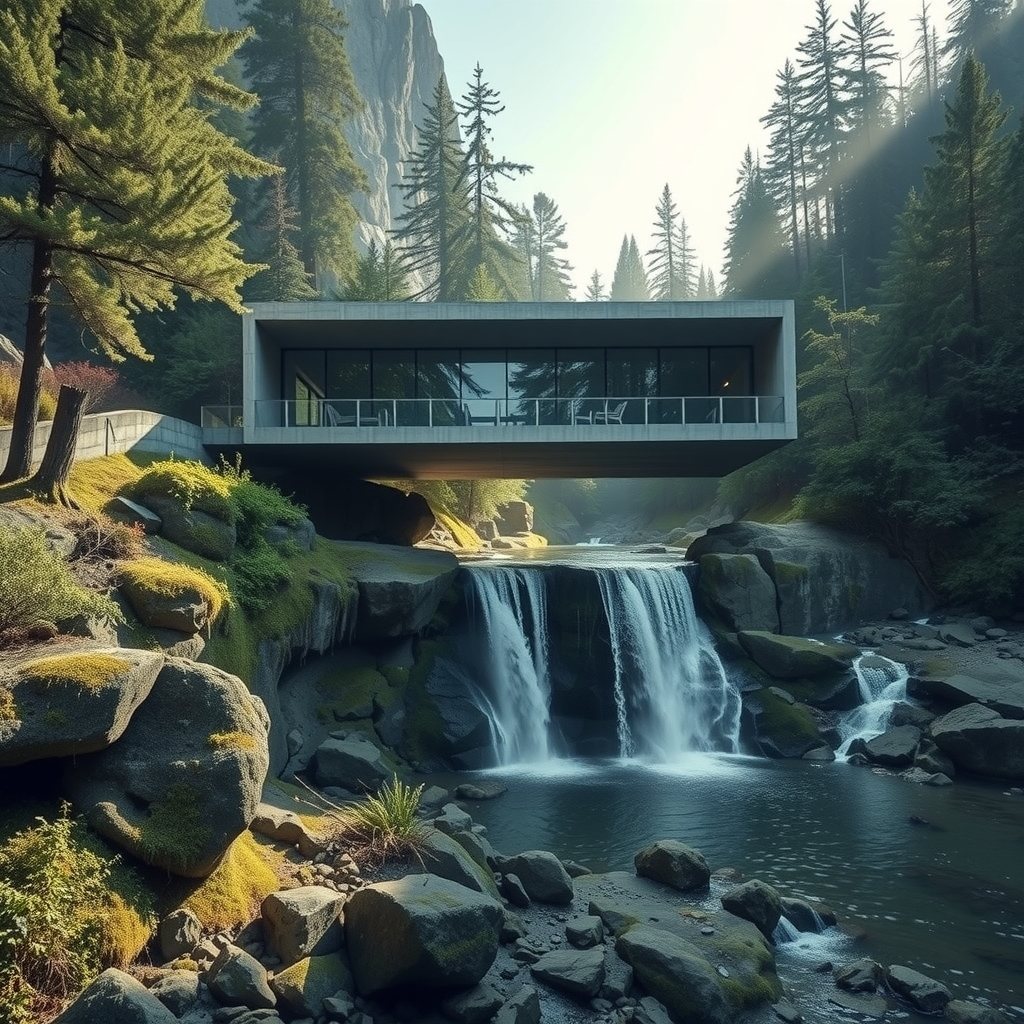 Concrete, water and silence.
