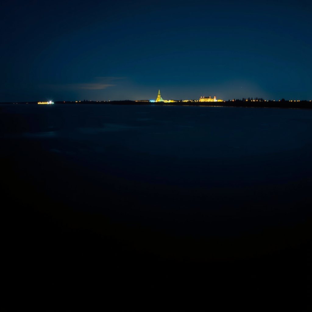 Sumida river, long exposure from the bank.