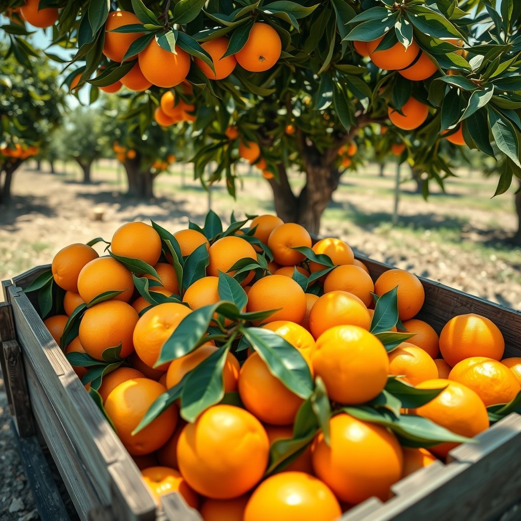 Naranjas del pueblo. Este año muy dulces.